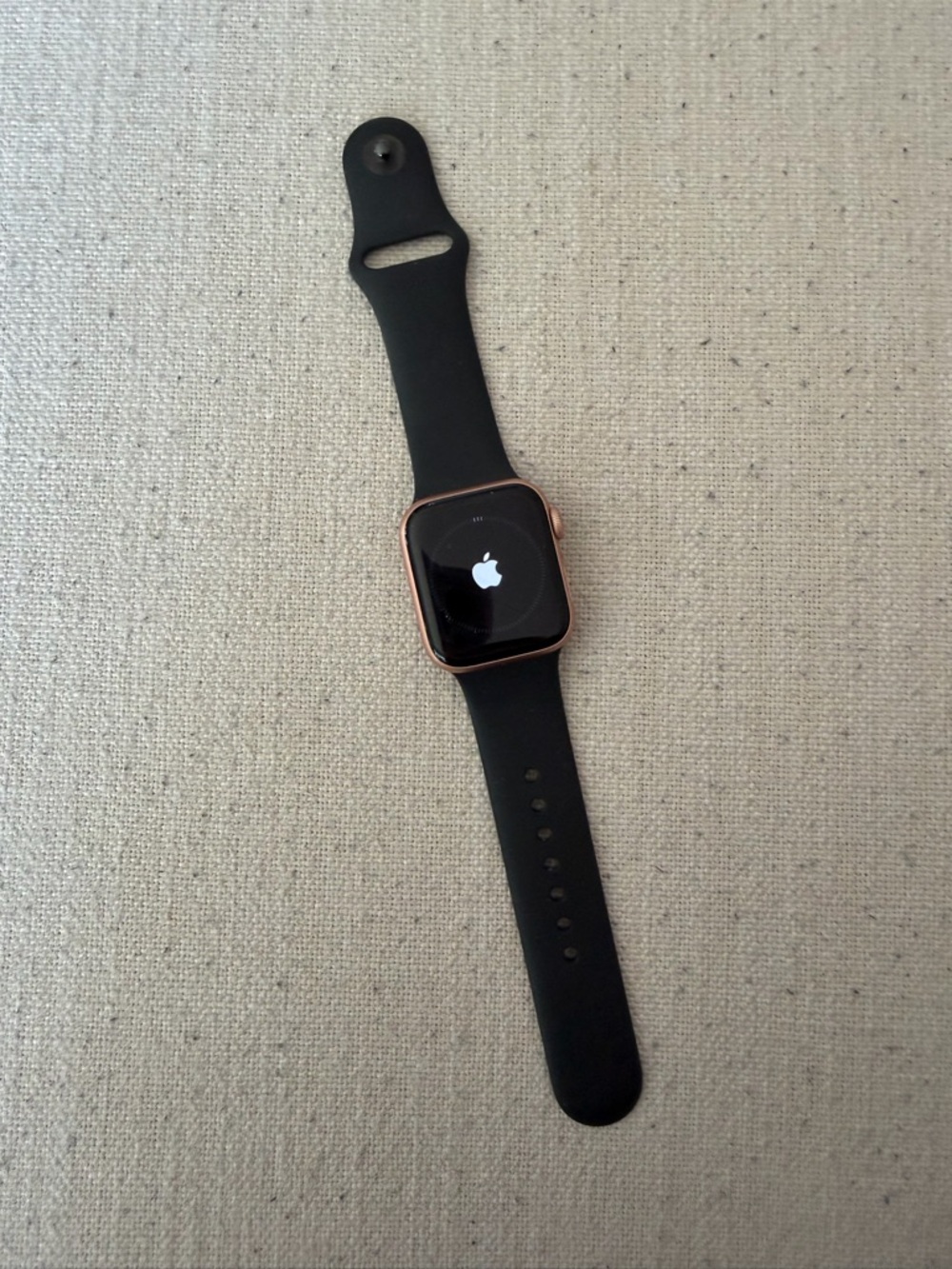 Apple Watch Series 5 with Black Sport Band - Rose Gold Case